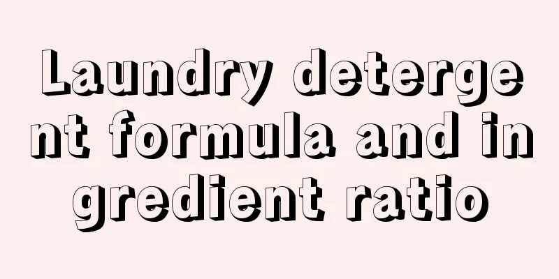 Laundry detergent formula and ingredient ratio