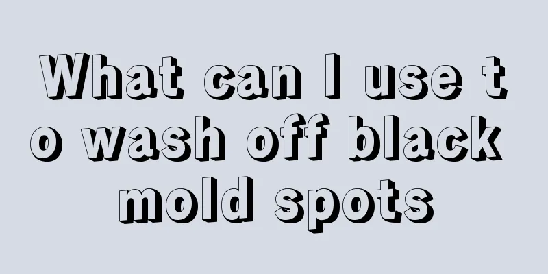 What can I use to wash off black mold spots