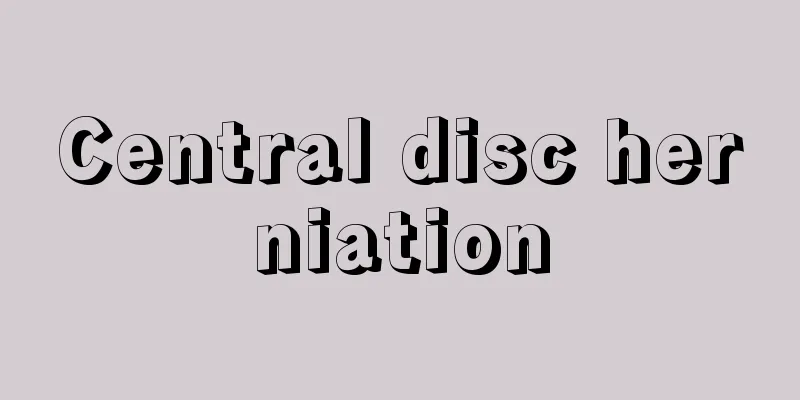 Central disc herniation