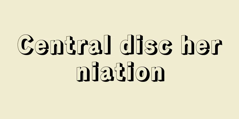 Central disc herniation