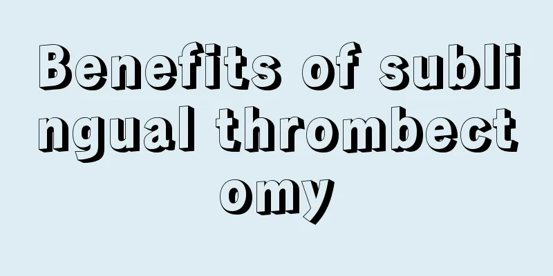 Benefits of sublingual thrombectomy