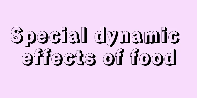 Special dynamic effects of food