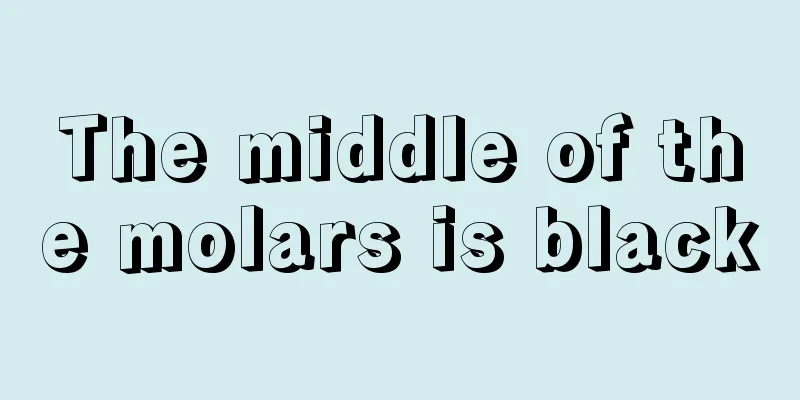 The middle of the molars is black