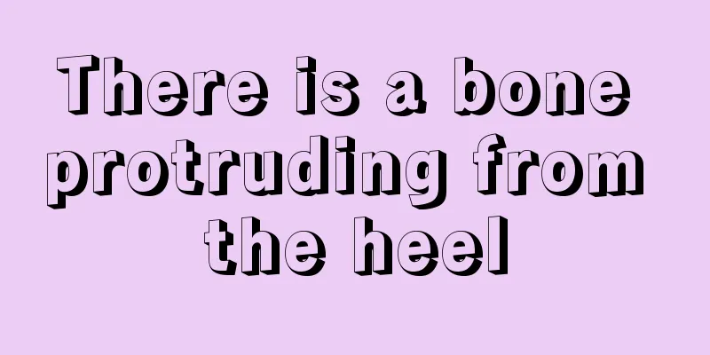 There is a bone protruding from the heel