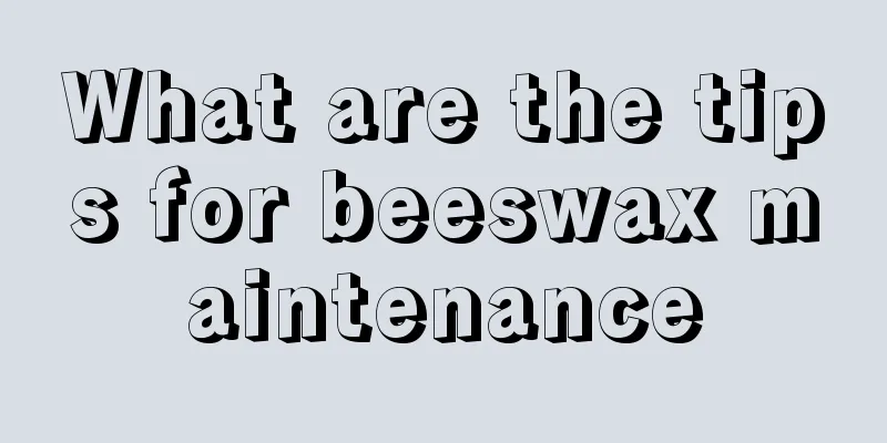 What are the tips for beeswax maintenance