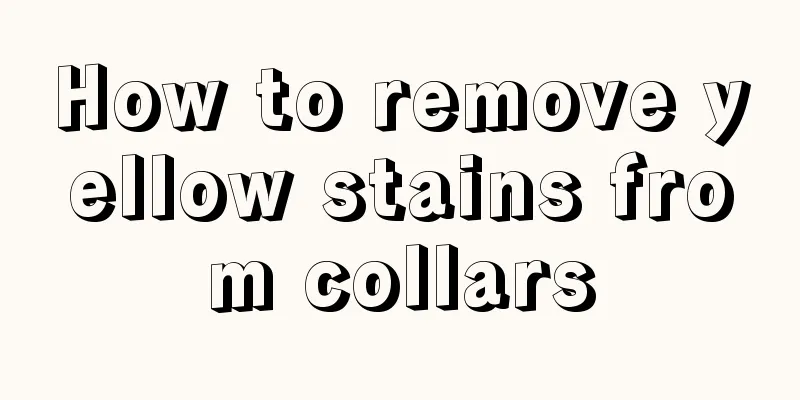 How to remove yellow stains from collars