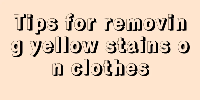 Tips for removing yellow stains on clothes