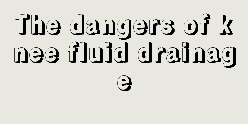The dangers of knee fluid drainage