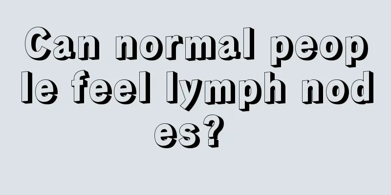 Can normal people feel lymph nodes? 