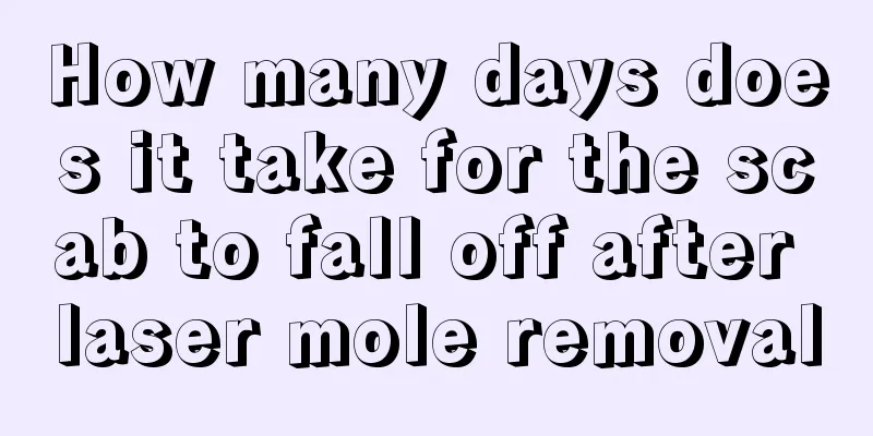 How many days does it take for the scab to fall off after laser mole removal