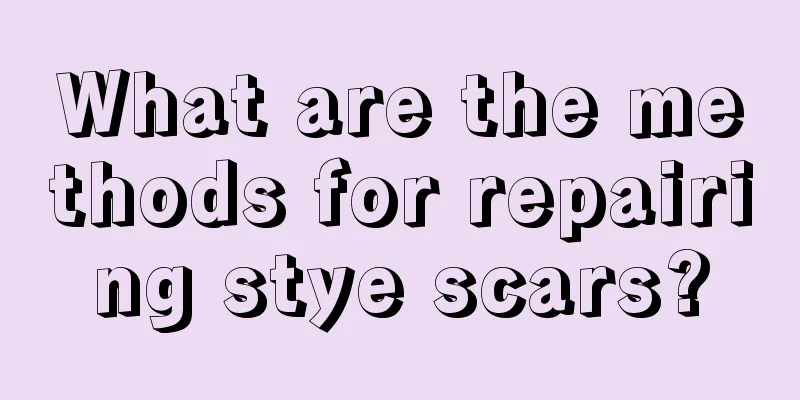 What are the methods for repairing stye scars?