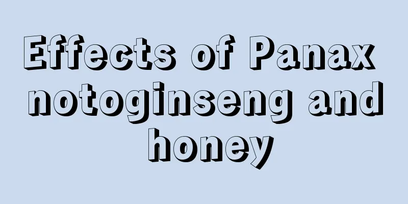 Effects of Panax notoginseng and honey