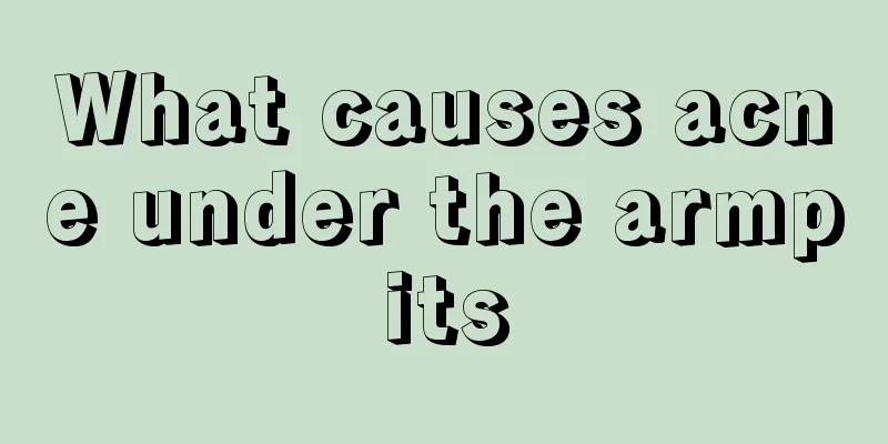 What causes acne under the armpits
