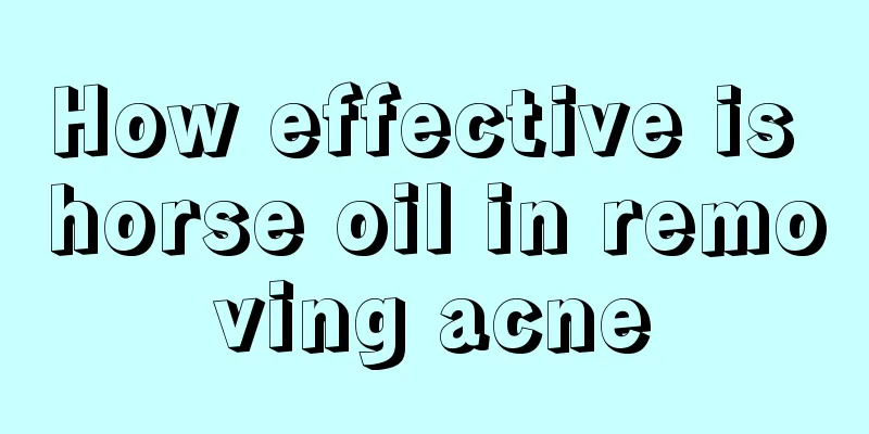 How effective is horse oil in removing acne