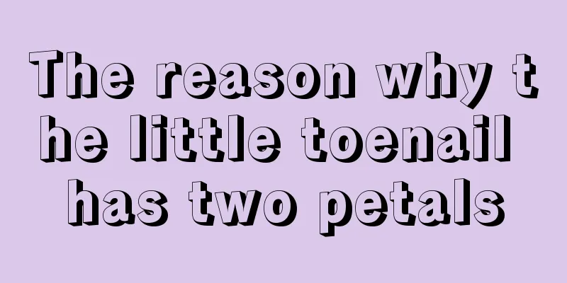 The reason why the little toenail has two petals