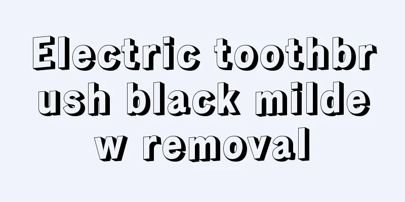 Electric toothbrush black mildew removal