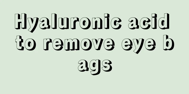 Hyaluronic acid to remove eye bags
