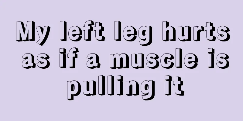 My left leg hurts as if a muscle is pulling it