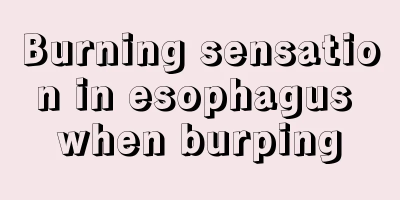 Burning sensation in esophagus when burping