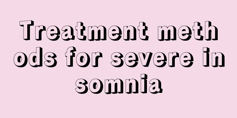 Treatment methods for severe insomnia