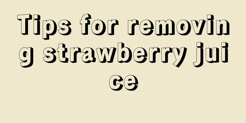 Tips for removing strawberry juice