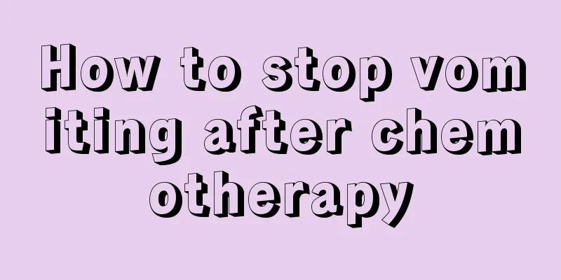 How to stop vomiting after chemotherapy