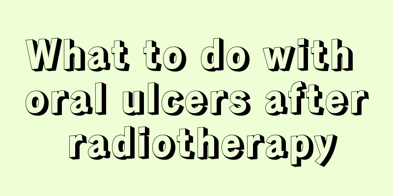 What to do with oral ulcers after radiotherapy