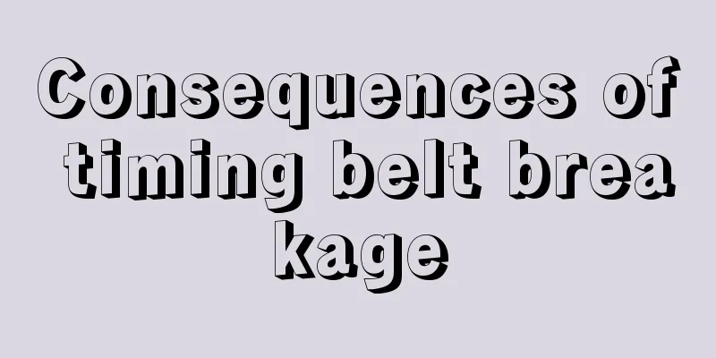 Consequences of timing belt breakage