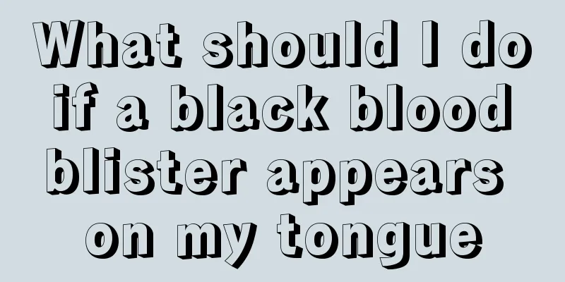 What should I do if a black blood blister appears on my tongue