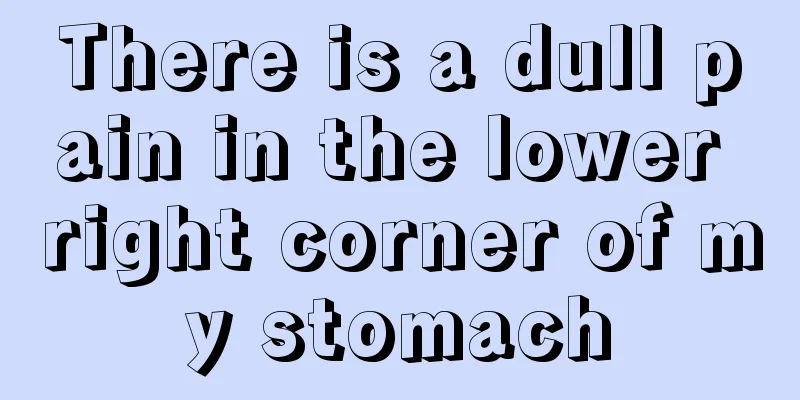There is a dull pain in the lower right corner of my stomach
