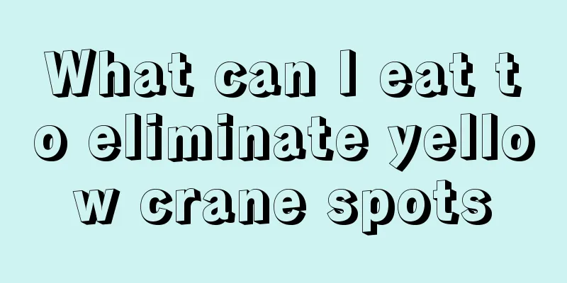 What can I eat to eliminate yellow crane spots