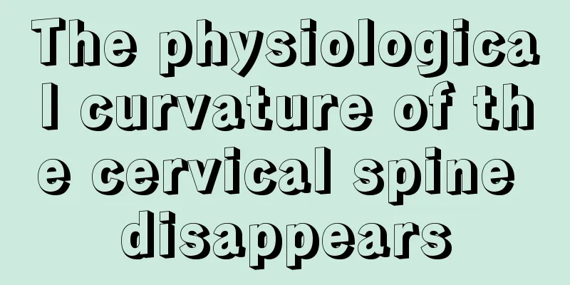 The physiological curvature of the cervical spine disappears