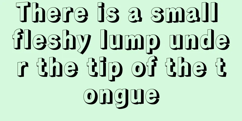 There is a small fleshy lump under the tip of the tongue