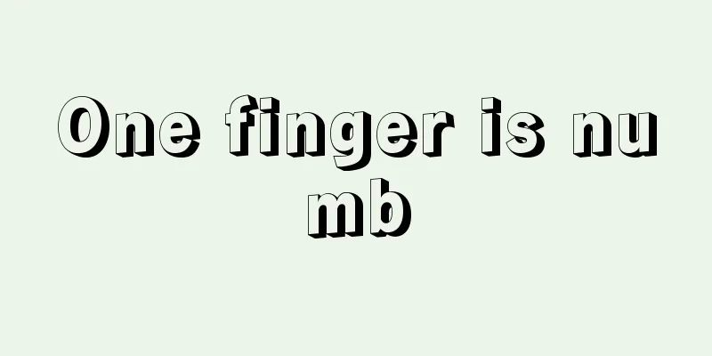 One finger is numb