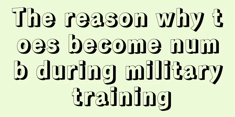 The reason why toes become numb during military training