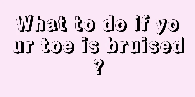 What to do if your toe is bruised?