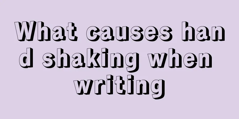 What causes hand shaking when writing