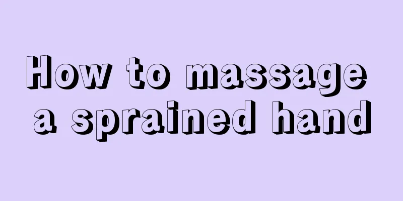 How to massage a sprained hand