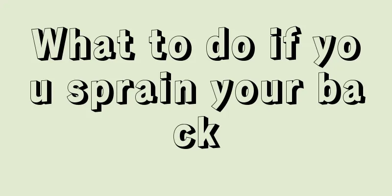 What to do if you sprain your back