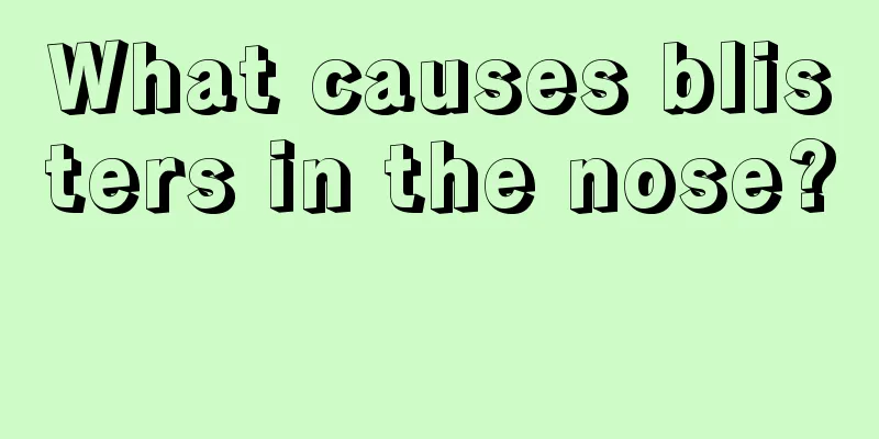 What causes blisters in the nose? 