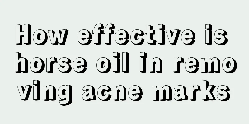 How effective is horse oil in removing acne marks