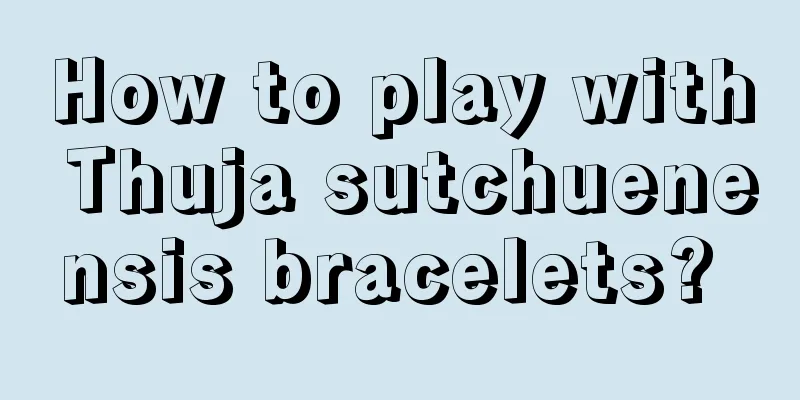 How to play with Thuja sutchuenensis bracelets? 