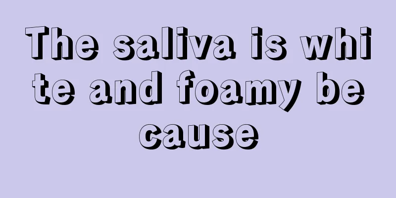 The saliva is white and foamy because