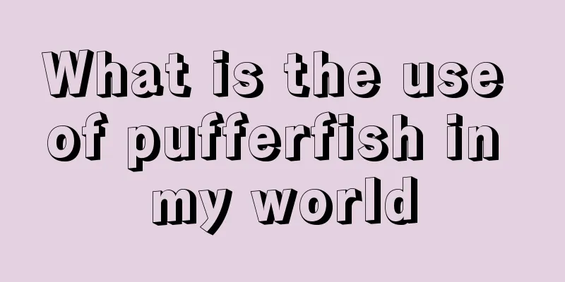 What is the use of pufferfish in my world