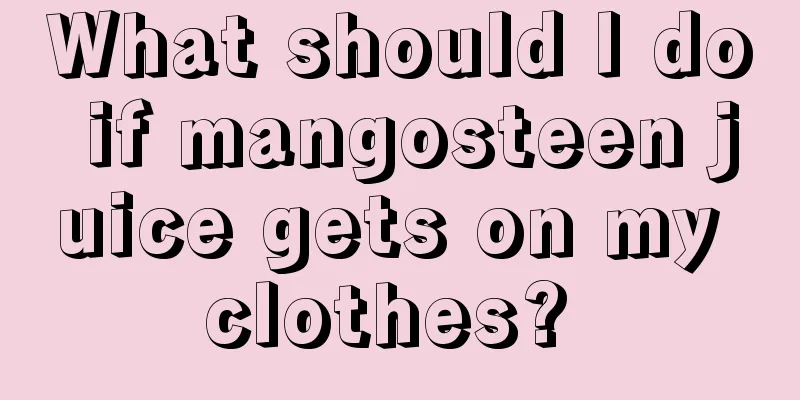 What should I do if mangosteen juice gets on my clothes? 