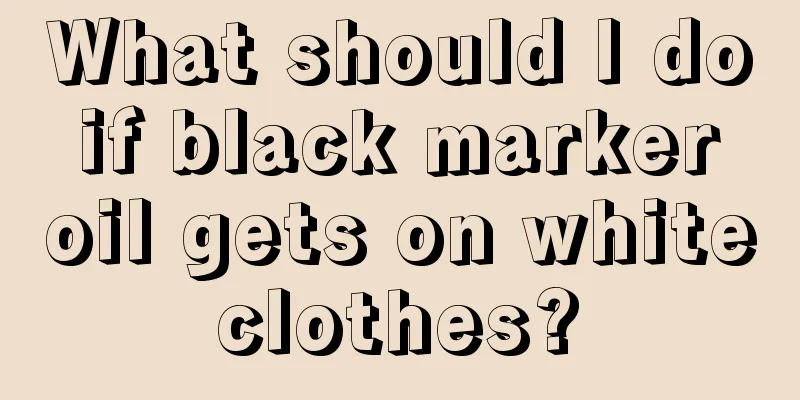 What should I do if black marker oil gets on white clothes? 