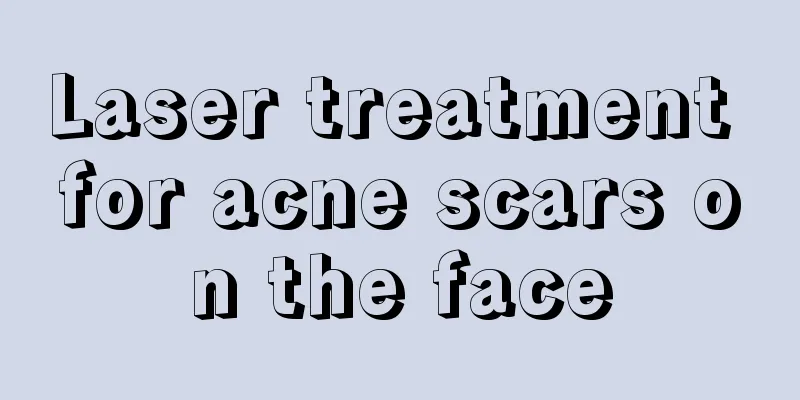 Laser treatment for acne scars on the face