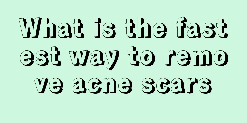 What is the fastest way to remove acne scars