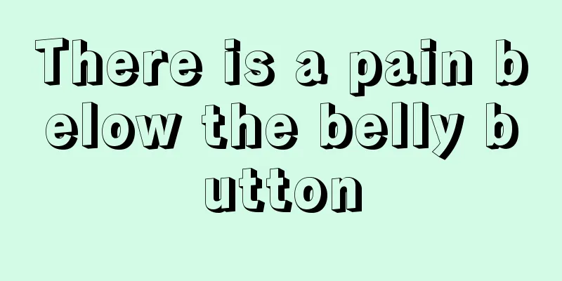 There is a pain below the belly button
