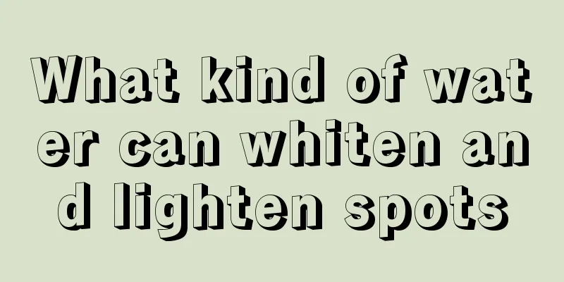 What kind of water can whiten and lighten spots